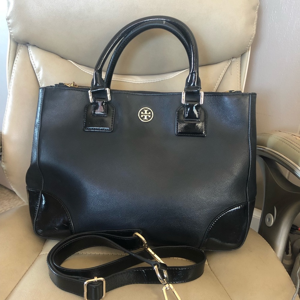 💄Tory Burch Robinson 3 compartment Tote w/strap💄
